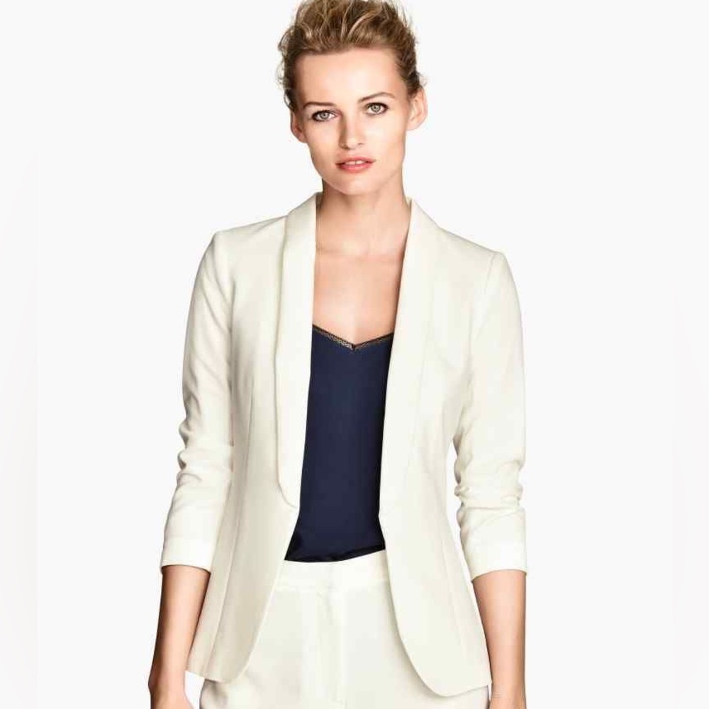 H&M | Cream Tailored Blazer Sz US 6